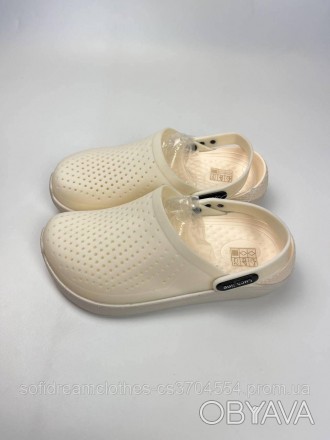 Женские тапки Крокс светло бежевые. Женские шлепки Crocs светло бежевые. Шлепанц