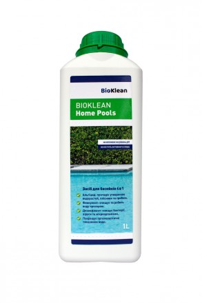 "BioKlean Home Pools", это без хлорное универсальное жидкое средство «4 в 1» для. . фото 2