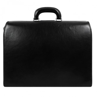 Большой кожаный портфель - The Firm - черный Time Resistance 5216501. . фото 5
