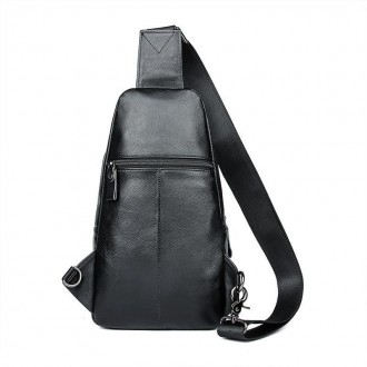 Кожаная сумка-рюкзак JD4019A с несколькими карманами, бренд McDee вместителен и . . фото 3