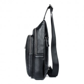 Кожаная сумка-рюкзак JD4019A с несколькими карманами, бренд McDee вместителен и . . фото 4
