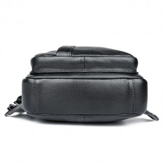 Кожаная сумка-рюкзак JD4019A с несколькими карманами, бренд McDee вместителен и . . фото 5