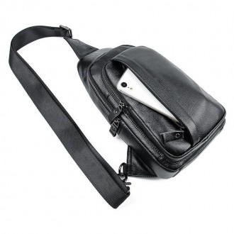 Кожаная сумка-рюкзак JD4019A с несколькими карманами, бренд McDee вместителен и . . фото 10