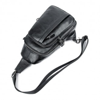 Кожаная сумка-рюкзак JD4019A с несколькими карманами, бренд McDee вместителен и . . фото 9