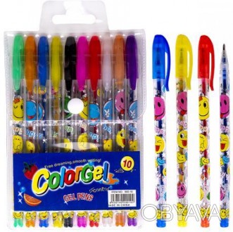 Набір ручок ароматизованих гелевих 10 кольорів . 0,7 мм. . фото 1