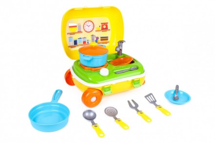 Іграшку «Кухня з набором посуду ТехноК» вигідно відрізняє її дизайн: іграшкова к. . фото 3