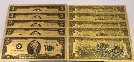 Сувенирная банкнота two dollar, на фарт, ПЭТ+фольга, высылаю после оплаты. . фото 1