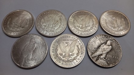 Сувенірна монета One dollar Morgan USA покрита сріблом 900 проби. Монета виготов. . фото 6
