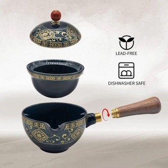 Набор для чайной церемонии из 6 предметов Гунфу ча Дорожный Китайский чайный сер. . фото 5