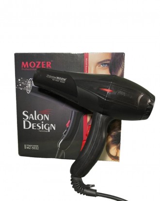 Профессиональный фен для укладки волос Mozer MZ-5932
 
Профессиональный фен MZ я. . фото 2
