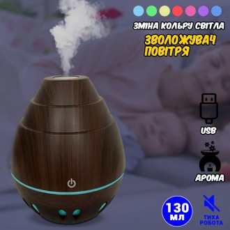 Увлажнитель воздуха аромадифузор с подсветкой Humidifier RGB 7 цветов света, уль. Днепр. фото 1 Увлажнитель воздуха аромадифузор с подсветкой Humidifier RGB 7 цветов света, уль. Днепр. фото 1