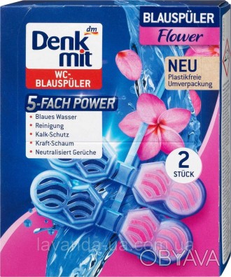 Подвесной блок для унитаза Denkmit Flower обеспечивает голубую воду и эффективну. . фото 1