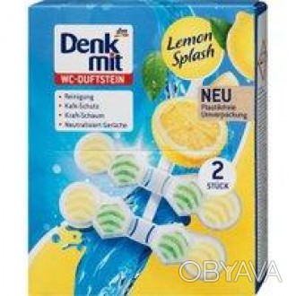 Лимонное смывающее средство Denkmit для унитаза обеспечивает голубую воду и эффе. . фото 1