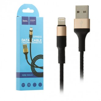 
USB и Lightning кабель для iPhone Кабель для зарядки Hoco X26 Быстрая зарядка и. . фото 3