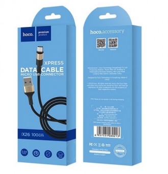 
USB и Micro USB кабель для Android Кабель для зарядки Hoco X26 дата кабель Кабе. . фото 3
