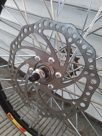 Вело колесо заднее комплект на усиленной спице 3мм под диск 20 24 26 27,5 28 дюй. . фото 4