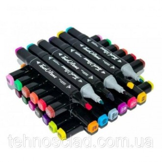 Набір скетч маркерів 48 кольорів двосторонні Touch Raven 48 шт./уп. у сумці для . . фото 7