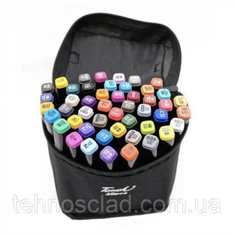 Набір скетч маркерів 48 кольорів двосторонні Touch Raven 48 шт./уп. у сумці для . . фото 3