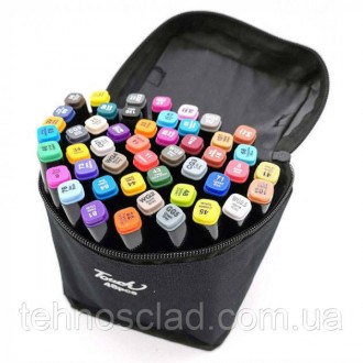Набір скетч маркерів 48 кольорів двосторонні Touch Raven 48 шт./уп. у сумці для . . фото 2