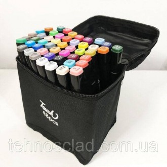 Набір скетч маркерів 48 кольорів двосторонні Touch Raven 48 шт./уп. у сумці для . . фото 4