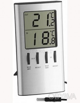 
Термометр цифровой TFA, внешний проводной датчик, 120х64х22 мм
Практичное приоб. . фото 1