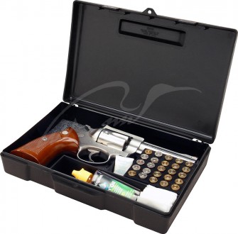 Кейс MTM Handgun Storage Box 804 для пистолета/револьвера с отсеком под патроны . . фото 3