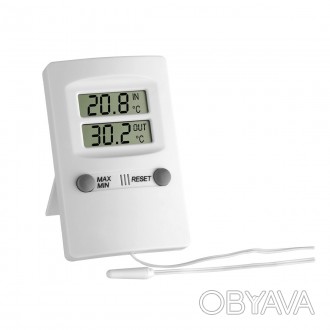 Термометр цифровой TFA, внешний проводной датчик, 110х70х20 мм
 
Отображение вну. . фото 1