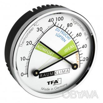 Термогигрометр TFA 452024, цветная шкала, d=70
 
Сделано в германии
Для здоровог. . фото 1
