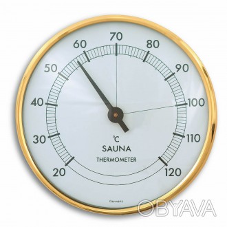 Термометр TFA для сауны
Аналоговый термометр для сауны с металлическим кольцом. . . фото 1