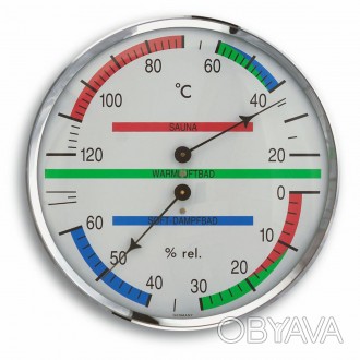 Термогигрометр для сауны TFA 40.1013, пластик, d=135 мм
Особенности
Сделано в Ге. . фото 1