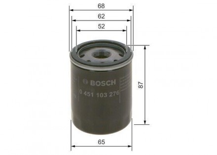 Фильтр масляный Swift SX4 Avensis Bosch 0 451 103 276 применяется в качестве ана. . фото 3