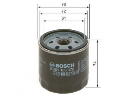 Фильтр масляный Astra F (91-) Bosch 0 451 103 370 применяется в качестве аналога. . фото 3
