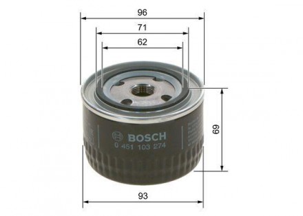 Фильтр масляный 2110 2190 1118 Bosch 0 451 103 274 применяется в качестве аналог. . фото 3