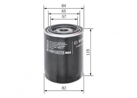 Фильтр масляный Hilux (82-) Bosch 0 986 452 000 используется в качестве аналога . . фото 3