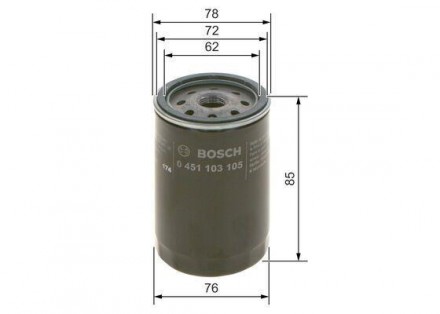 Фильтр масляный 124 (W124) (84-) Bosch 0 451 103 105 используется в качестве ана. . фото 4