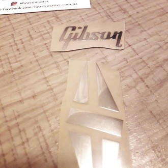 Логотип деколь Gibson Custom лого НАКЛЕЙКА для електрогітари Les Paul LP хром.
Т. . фото 2