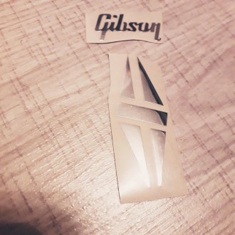 Логотип деколь Gibson Custom лого НАКЛЕЙКА для електрогітари Les Paul LP хром.
Т. . фото 4