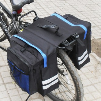 Сумка на багажник велосипеда для ключей вещей велосумка.
Цвет черный с синими по. . фото 2