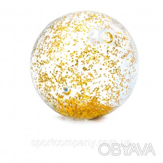 Технічні характеристики товару "Надувний м'яч Intex 58070 "Золотий блиск", 51 см. . фото 1