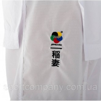 Кимоно для карате INAZUMA GI с белой вышивкой на плечах, форма костюм для единоб. . фото 9
