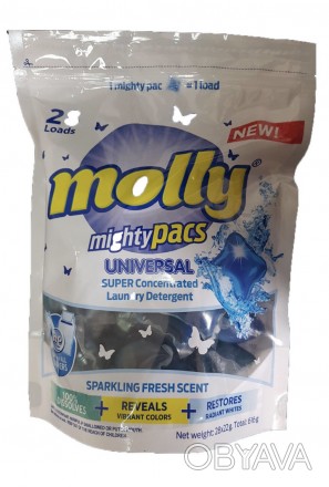 Капсули для прання універсальні Molly Universal 28шт + мило в подарунок Капсули . . фото 1