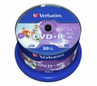 Носії інформації VERBATIM DVD+R 4,7Gb 16x Cake 50 pcs Printable 43512. Київ. фото 1 Носії інформації VERBATIM DVD+R 4,7Gb 16x Cake 50 pcs Printable 43512. Київ. фото 1