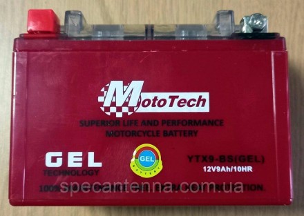 Акумулятор MOTO-TECH YTX9-BS (GEL) 12 В 9 А·год.. . фото 4
