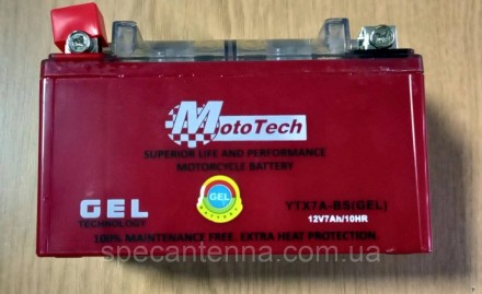 Акумулятор MOTO-TECH YTX7A-BS (GEL) 12 В 7 А·год.. . фото 4