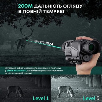 Монокуляр ночного виденья до 200 метров с большим объективом и видео фото запись. . фото 7