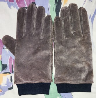 Замшевые перчатки Marks&Spencer, размер-М, ширина-10.5см, средний палец-9см,. . фото 2