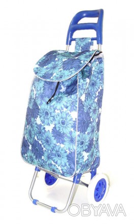 Тачка сумка с колесиками кравчучка 96см MH-1900 синие цветы