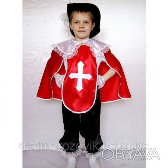  Мушкетёр № 3. Детский карнавальный костюм (красный) Основная ткань: атлас 
 Зам. . фото 1