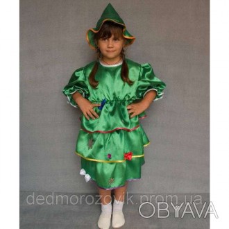  Ёлочка. Детский карнавальный костюм Основная ткань: атлас. 
 Замеры: Длина плат. . фото 1