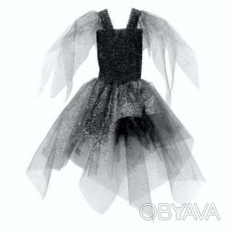  НОЧЬ. Детское платье карнавальное чёрное Яркое нарядное детское платье для праз. . фото 1
